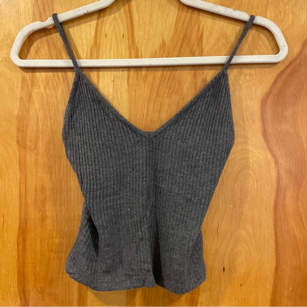 BRANDY MELVILLE GRAY CROPPED TANK